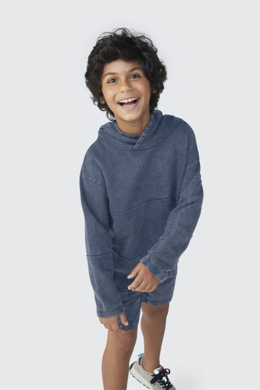 Blusão Moletom com Capuz Recortes Marinho Hering - Masculino - Imagem 3