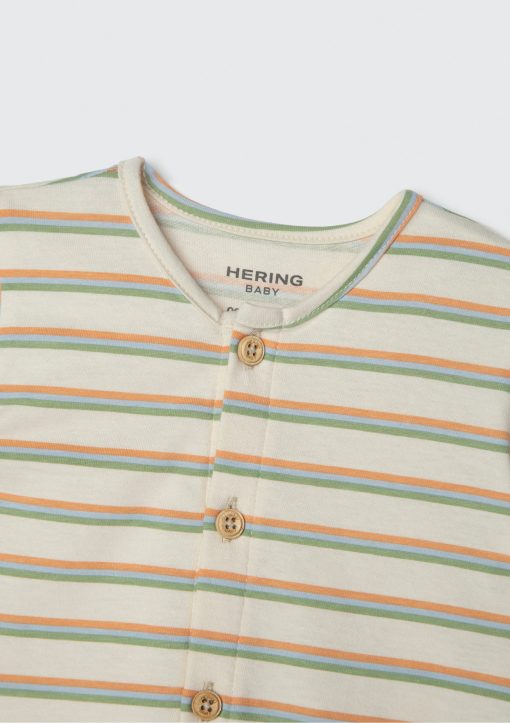 Macacão Curto Botões Listrado Hering - Masculino - Imagem 3