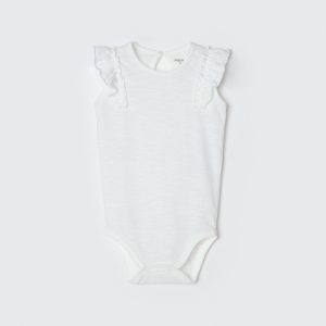 Body Regata Babado Off White Hering - Feminino