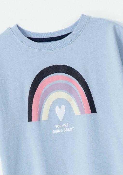 Conjunto Camiseta Manga Curta e Shorts Arco-Iris Hering - Feminino - Imagem 2