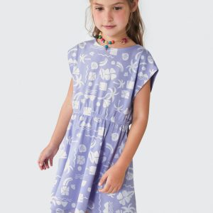 Alternative view of Vestido Curto Estampado Lilás Hering - Feminino