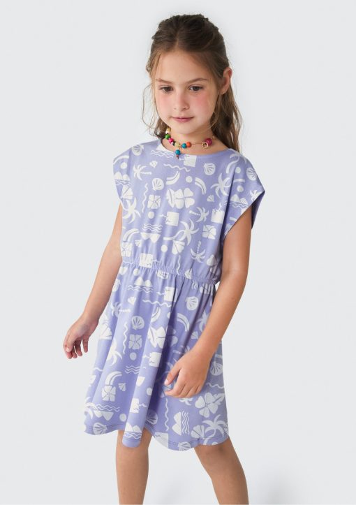 Vestido Curto Estampado Lilás Hering - Feminino - Imagem 2