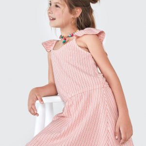 Alternative view of Vestido Listrado com Alça Babado Hering - Feminino