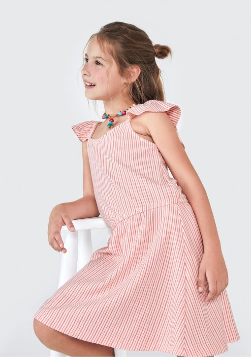 Vestido Listrado com Alça Babado Hering - Feminino - Imagem 2