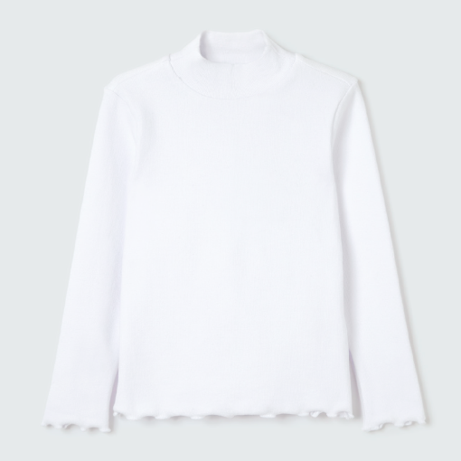 Camiseta Manga Longa Ribana Branca Hering - Feminina