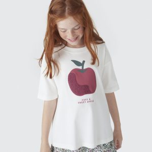 Alternative view of Camiseta Manga Curta Branca Maçã Just a Sweet Apple Hering - Feminina