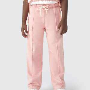 Calça Wide Leg Moletom com Bolso Rosa Hering - Feminina