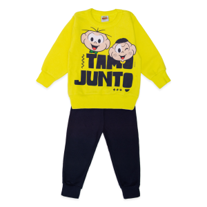 Conjunto Moletom Turma da Mônica Tamo Junto Verde - Masculino Bygus
