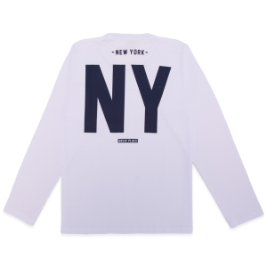 Alternative view of Camiseta Manga Longa New York Branca - Masculina Bygus