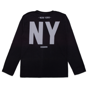 Alternative view of Camiseta Manga Longa New York Preta - Masculina Bygus