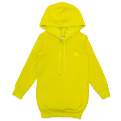 Vestido Manga Longa Moletom com Capuz Verde Charpey - Feminino