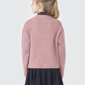 Alternative view of Casaco em Tricot Básico Rosa Hering - Feminino
