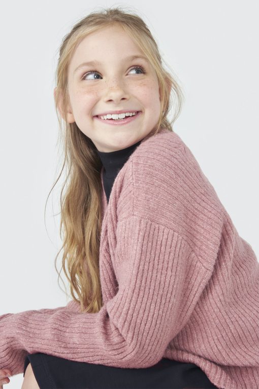 Casaco em Tricot Básico Rosa Hering - Feminino - Imagem 3