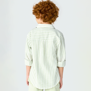 Alternative view of Camisa Manga Longa Listrada Verde Hering - Masculina