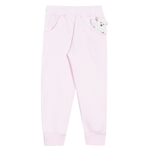Calça Moletom Peluciado com Ursinho Rosa Cake Randa Mundu - Feminina