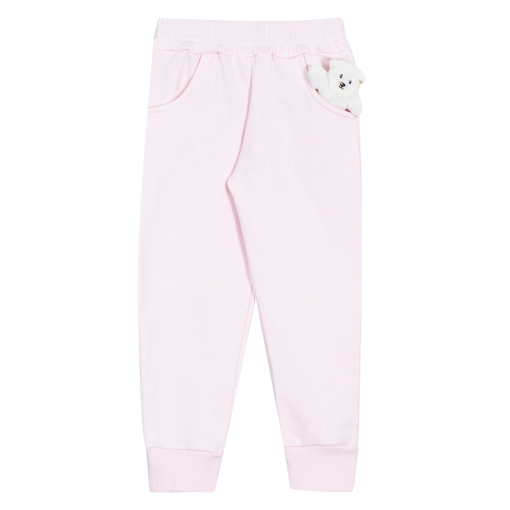 Calça Moletom Peluciado com Ursinho Rosa Cake Randa Mundu - Feminina