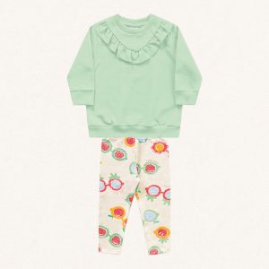 Alternative view of Conjunto Moletom com Legging Estampada Bebê Fakini - Feminina