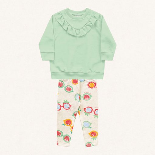 Conjunto Moletom com Legging Estampada Bebê Fakini - Feminina - Imagem 2