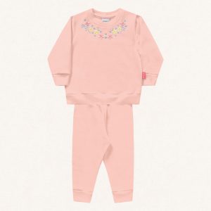 Conjunto Moletom Blusão e Calça Bordado Bebê Fakini - Feminino