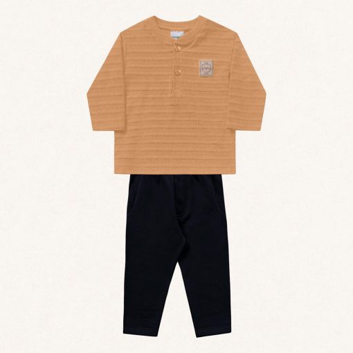 Conjunto Camiseta Manga Longa e Calça Argila Fakini - Masculino