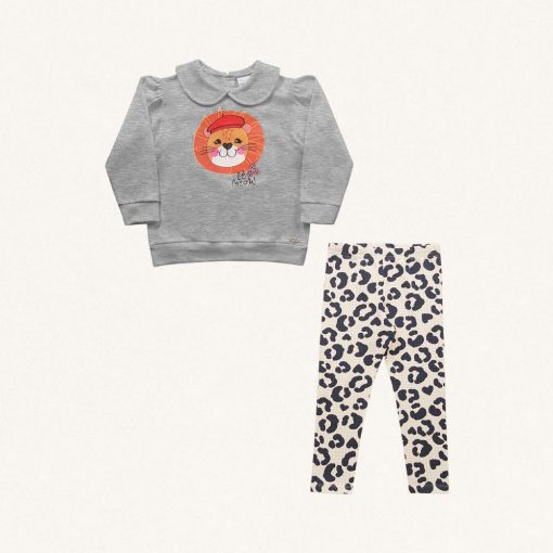 Conjunto Blusa Moletom Gola e Legging Leão Fakini - Feminino - Imagem 2