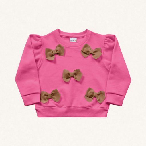 Blusa Moletom Aplique de Laços Fakini - Feminina - Imagem 2