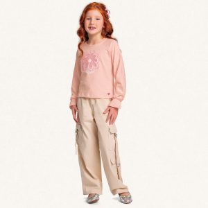 Alternative view of Blusinha Manga Longa Flor com Latejoulas Fakini - Feminino