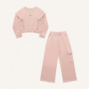 Alternative view of Conjunto Moletom Malha Trançada Blusa e Calça Fakini - Feminino