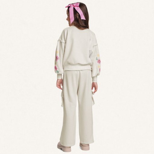 Calça Wide Leg Malha Cargo Fakini - Feminina - Imagem 3