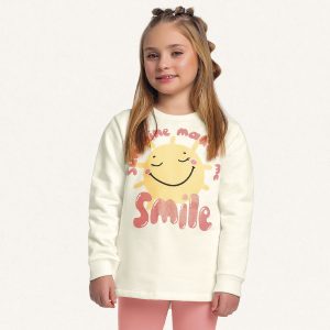 Alternative view of Conjunto Blusão Moletom e Legging Smile Coral Fakini - Feminino