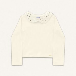 Alternative view of Blusinha Manga Longa Gola com Strass Fakini - Feminina