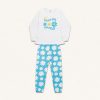 Conjunto Pijama Peluciado Blusão e Calça Moletom Bem Me Quer Azul Fakini - Feminino