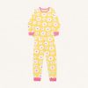 Conjunto Pijama Longo Flores Amarelo Fakini - Feminino