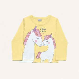 Alternative view of Camiseta Manga Longa Estampada Unicórnio Fakini - Feminina