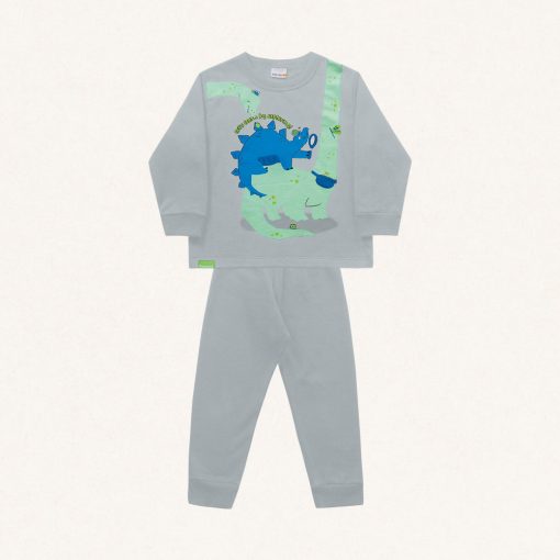 Conjunto Moletom Estampado Dinossauro Fakini - Masculino - Imagem 2
