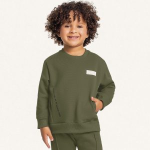 Alternative view of Conjunto Blusão e Calça Peluciado Verde Oliva Fakini - Masculino