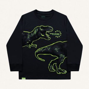 Alternative view of Camiseta Manga Longa Protect the Dinos Fakini - Masculina