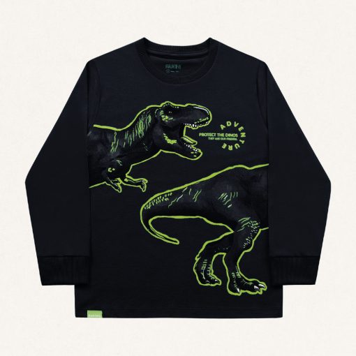 Camiseta Manga Longa Protect the Dinos Fakini - Masculina - Imagem 2