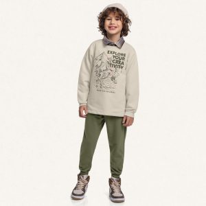Conjunto Moletom Estampado Explore Your Creativity Fakini - Masculino