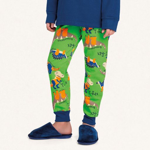 Conjunto Pijama Moletom Peluciado Dino Fakini - Masculino - Imagem 4