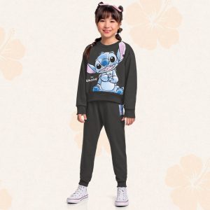 Conjunto Moletom Blusa e Calça Peluciado Lilo e Stitch Fakini - Feminino