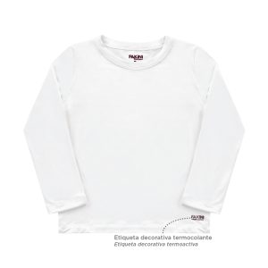 Camiseta Manga Longa Térmica Peluciada Branca Fakini - Unissex