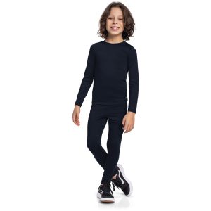 Alternative view of Calça Legging Térmica Peluciada Preta Fakini - Unissex