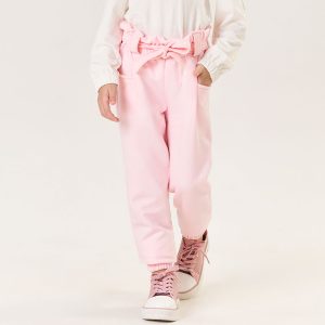 Calça Moletom Felpado com Laço Rosa Tileesul - Feminina