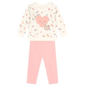 Alternative view of Conjunto Moletom e Legging Bordado Cute Heart Brandili - Feminino