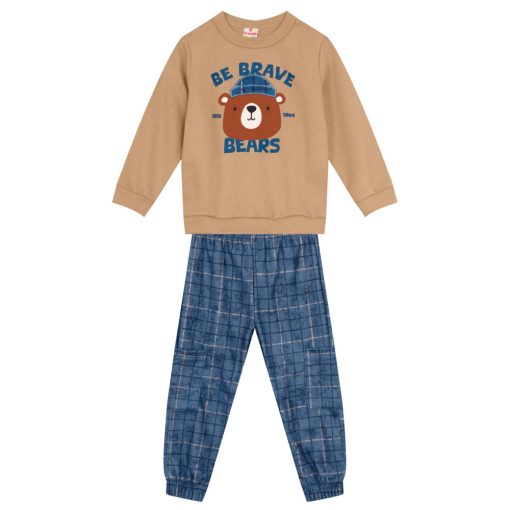 Conjunto Moletom Blusão e Calça Jogger Be Brave Ursinho Brandili - Masculino - Imagem 2