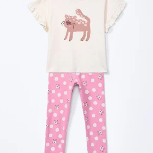 Alternative view of Conjunto Camiseta Manga Curta e Legging Estampada Onça Hering - Feminino