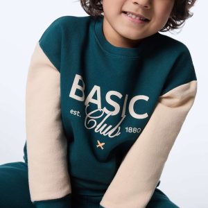 Alternative view of Conjunto Manga Longa Moletom Basic Club Verde Hering - Masculino