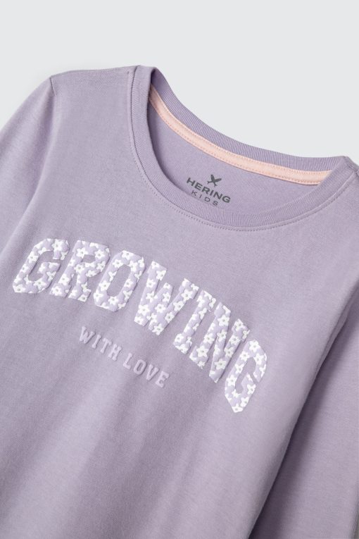 Blusinha Manga Longa Growing Lilás Hering - Feminina - Imagem 2