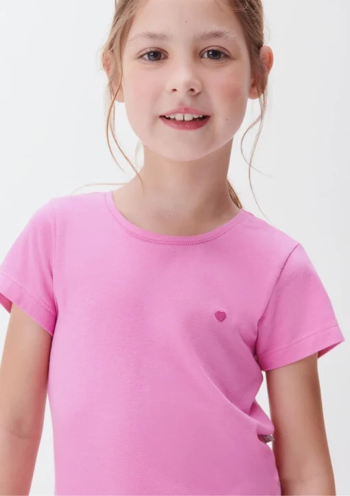 Camiseta Manga Curta Básica Rosa Coração Hering - Feminina - Imagem 2